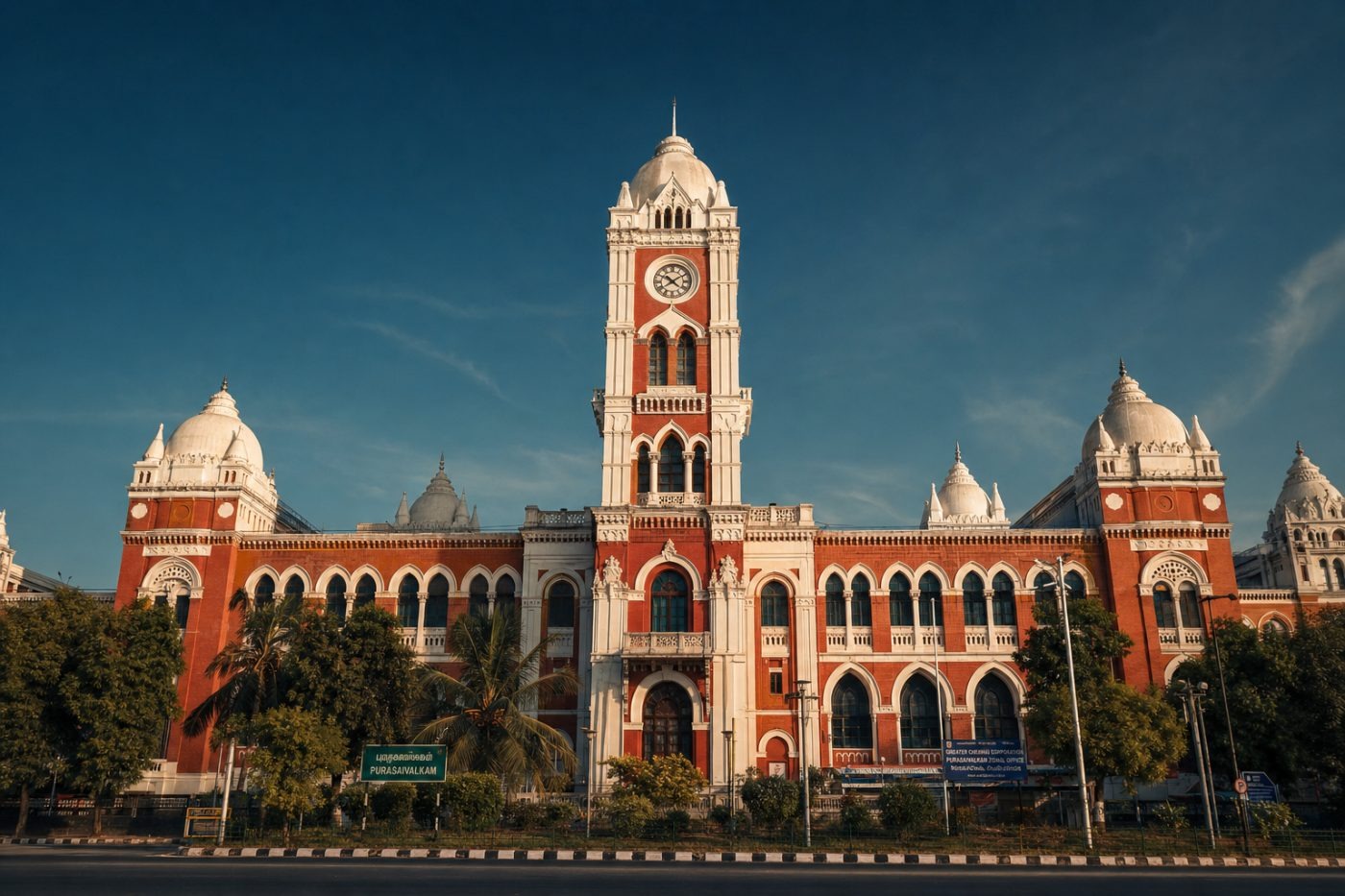 The Ripon Building, an example of Indo-Saracenic colonial architecture in Chennai